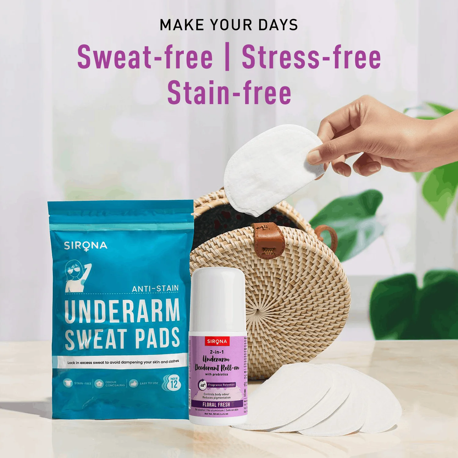 Underarm Roll On & Sweat Pads Duo - Image 3