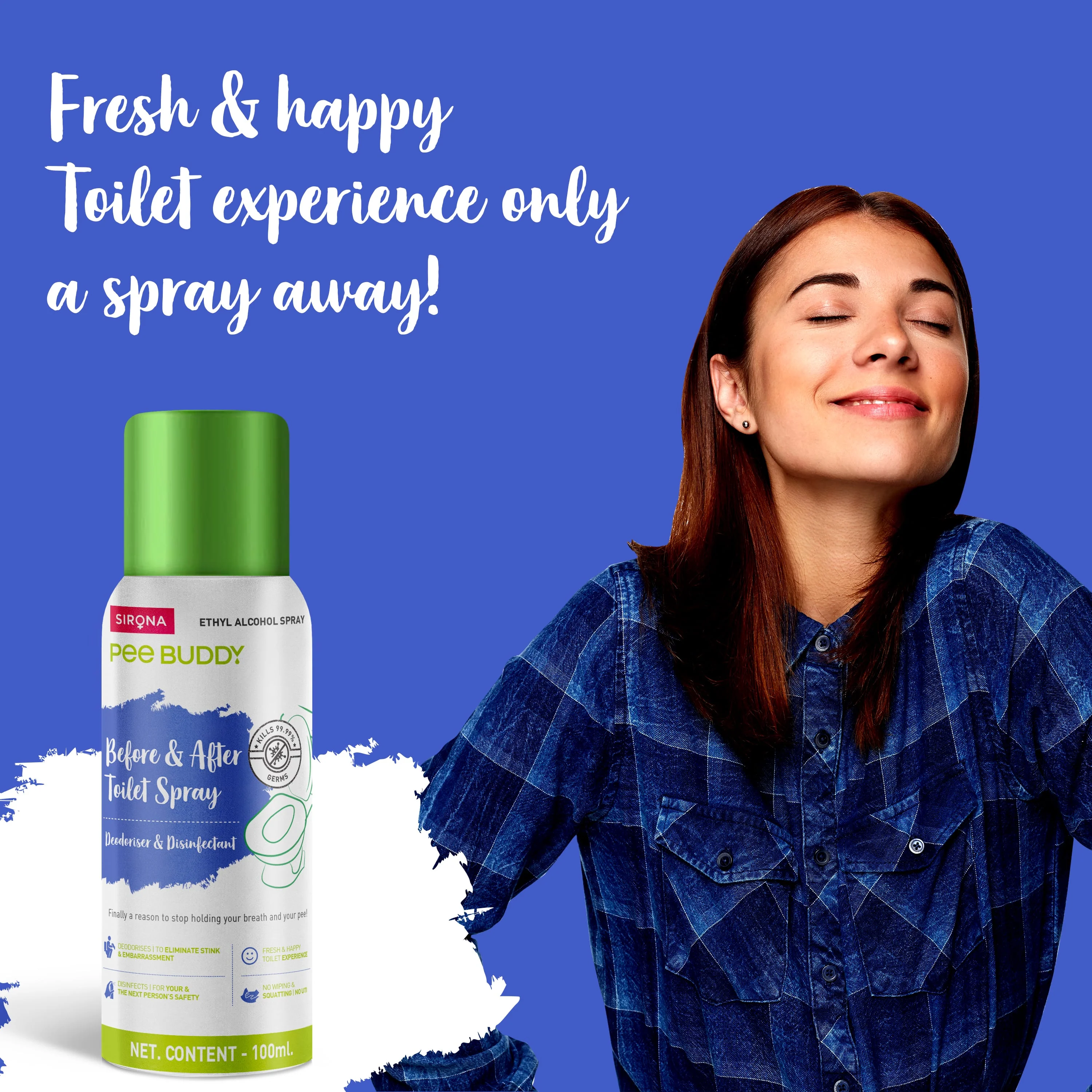 PeeBuddy Before & After Toilet Sanitizer Spray Trio - 100 ml - Image 10