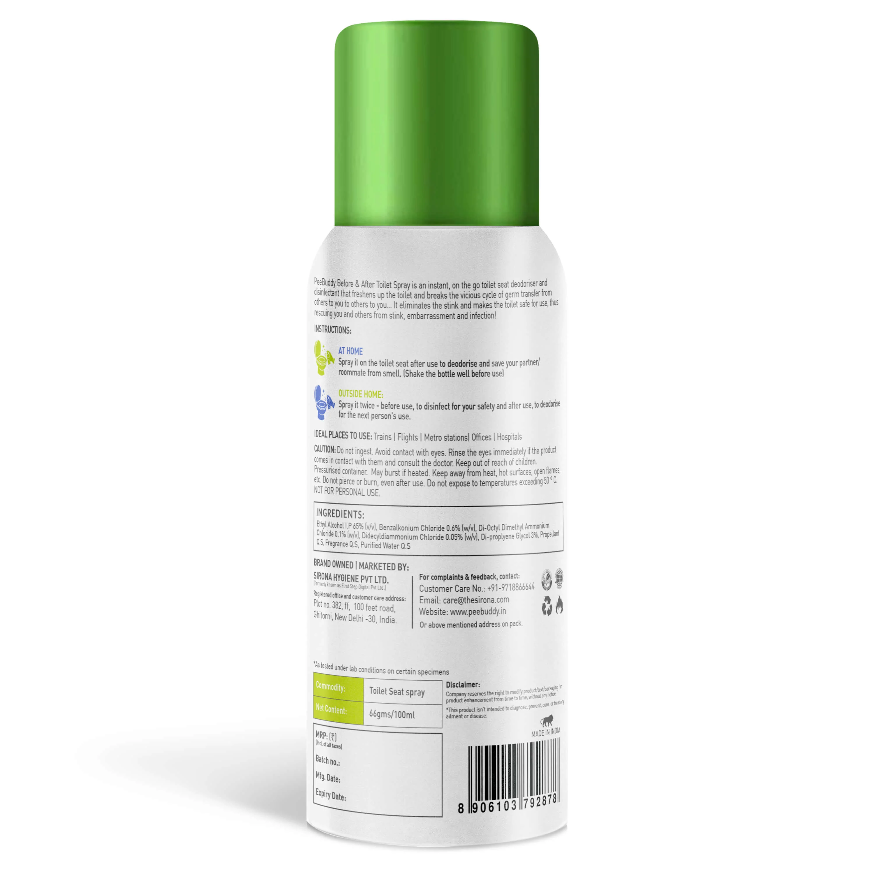PeeBuddy Before & After Toilet Sanitizer Spray Trio - 100 ml - Image 11