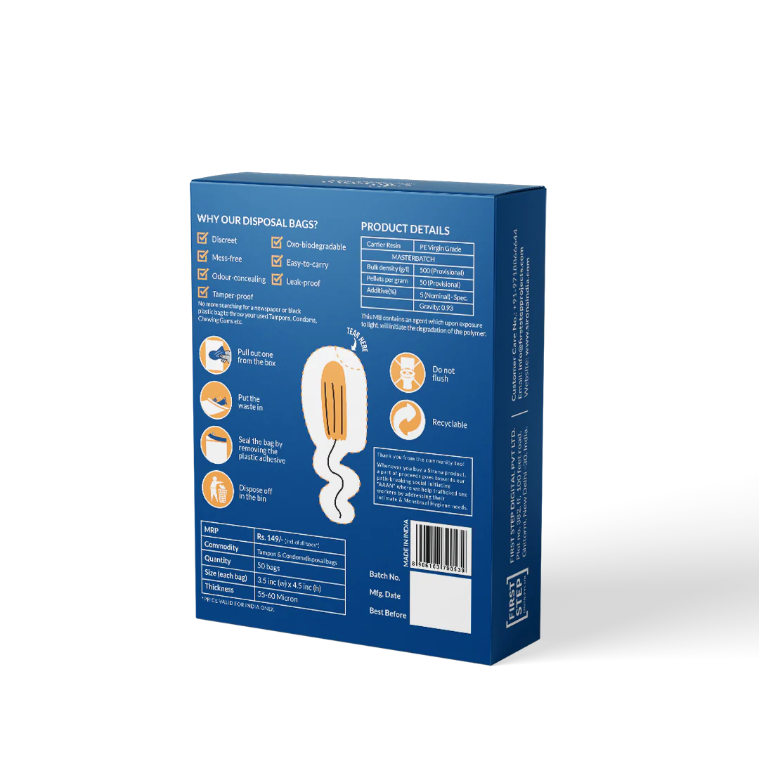 Condoms and Tampons Disposable Bags (1 Pack of 50 Bags) - Image 6